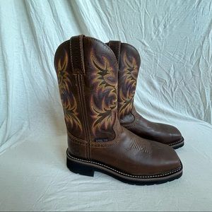 NWB Justin Stampede Collection Square & Steel Toe